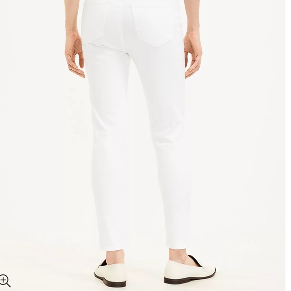 NWT Loft Mid Rise Skinny Jeans in White - Picture 3 of 6